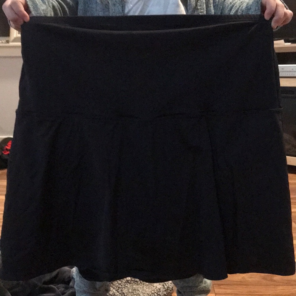 16W Lands’ End Black skirt high waisted black swim